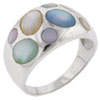 Size 8 Multi Color Mother Of Pearl Ring