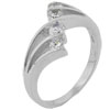 Size 9 Round Cut Cz Quad Split Ring