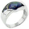 Size 9 Abalone Wave Ring