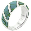 Size 9 Turquoise Stripes Ring