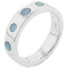 Size 9 Blue Dot Mother Of Pearl Ring