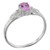 Size 9 Oval Cut Pink Cz Drop Ring