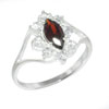 Marquise Cut Cz Garnet Ring