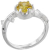 Size 9 Round Cut Citrine Ring