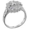 Size 9 Trillion Cut Cz Pinwheel Ring