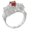 Size 9 Round Cut Cz Citrine Sleigh Ring