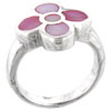 Size 9 Pink Daisy Mother Of Pearl Ring