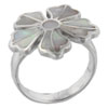 Size 9 Mother Of Pearl Dogwood Flower Ring