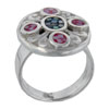 Size 9 Onyx &amp; Shell Medallion Ring