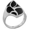 Size 9 Onyx Tupil Shaped Motif Black Rings