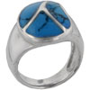 Size 9  Turquoise  Leaf Design Ring