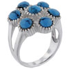 Turquoise Flower Bouquet Motif Ring
