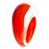Red Gentle Smooth Round Agate Ring