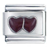 Hearts Purple Italian Charm Bracelet