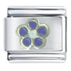 Purple Flower Italian Charm
