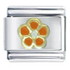 Orange Flower Italian Charm