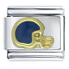 Blue Football Helmet Italian Charm