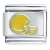 Yellow Football Helmet Italian Charm