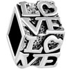 Diced Love Silver Plated Beads Charms Bracelets