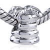 Coconut Palm Silver Plated European Beads
