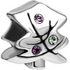 Leaf Silver Plated Crystal European Beads