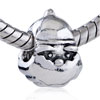 Bearded Santa Silver Plated European Beads