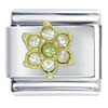 Crystal Flower Italian Charm