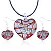 Red Heart Pendant And  Earring  Set