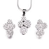 4 Close Petals 925 Sterling Silver Earrings And Pendant Set Sterling Silve...
