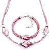 Purple Helix Murano Glass Necklace