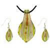 Spring Green Leaf  Murano  Glass Pendant