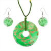 Bright Green And  Gold   Pendant 