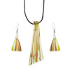 Orange Triangular Striped Pendant