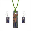 Blue And Silver Rectangle Pendant