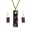 Black  Gold  Rectangle  Pendant 