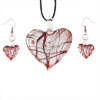 Red And Silver Heart Pendant