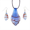 Blue And Silver  Teardrop  Pendant