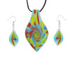 Multicolored Turquoise  Teardrop  Pendant