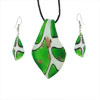 Green And White Leaf Pendant