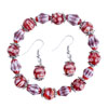 Red Millefiori Bracelet And Earring Set