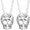 Silver Tone Cute Skull Head Star Dangle Pendant Set