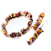 Brown Nugget Chips Stone Stretch Earrings Bracelets