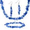 Blue Semi Precious Chip Stone Set Necklace