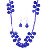 Blue Lampwork Murano Glass Earrings And Necklace Pendant