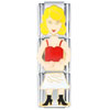 Blonde In Red And White Multilink Italian  Charms 