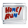  Silver  Tone Home Run Italian Charm