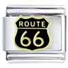 Black Route 66 Italian Charm