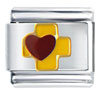 Cross And Heart Italian Charm