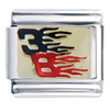 Gold Plated Number 38 In Flames Italian Charm