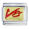 Red V8 Logo Italian Charm
